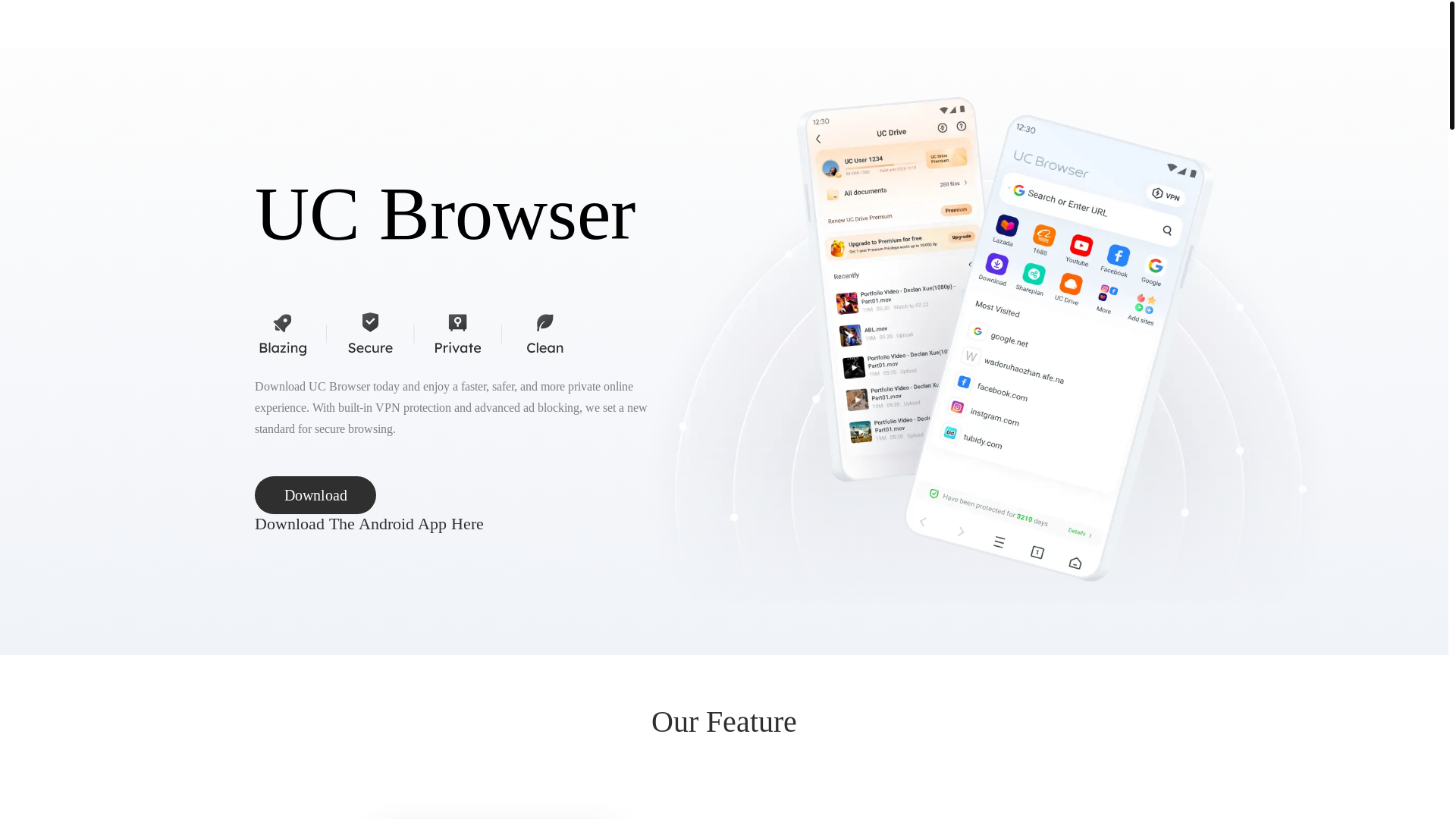 website screenshot of https://ucweb.com