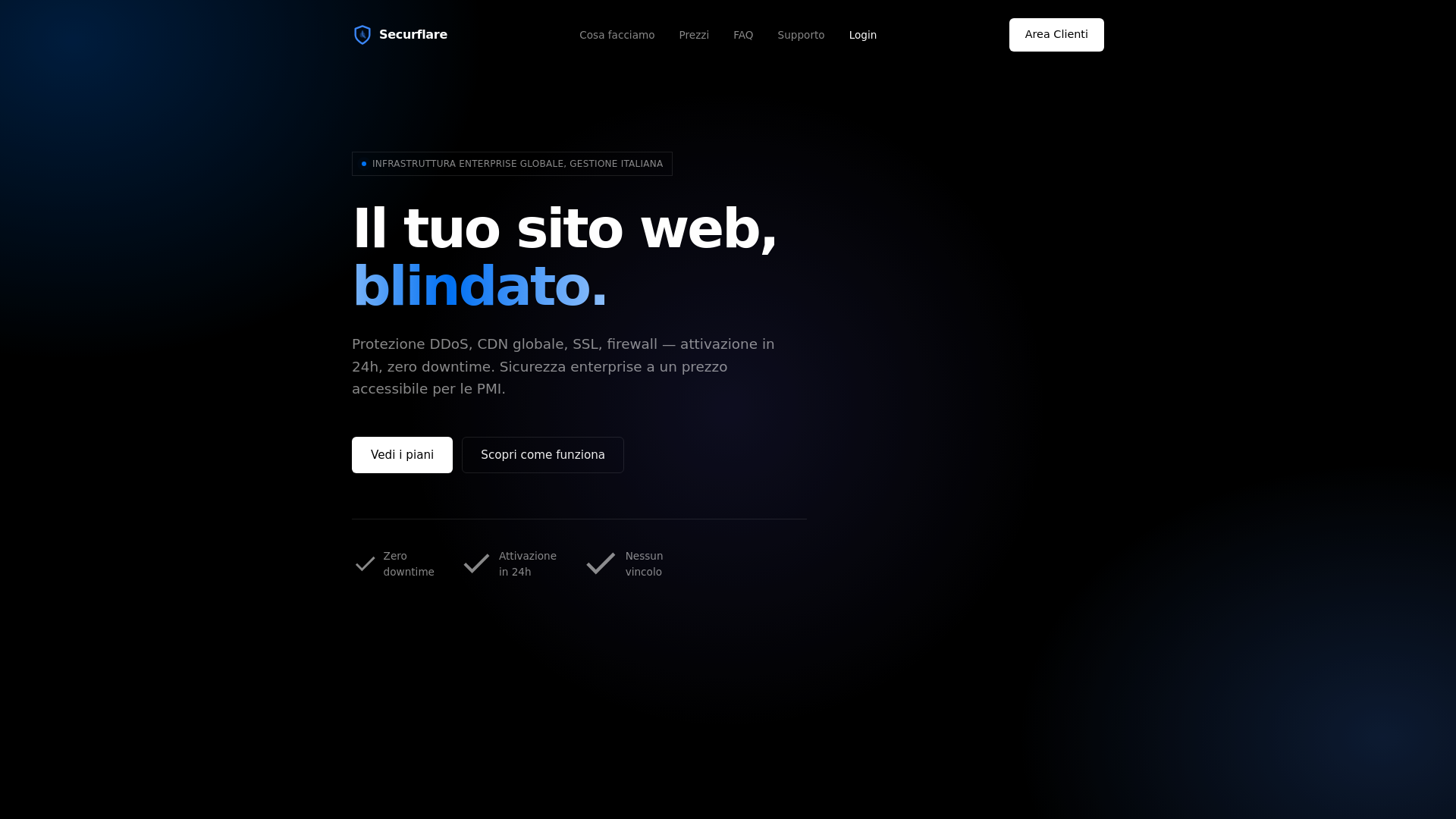 website screenshot of https://securflare.com/