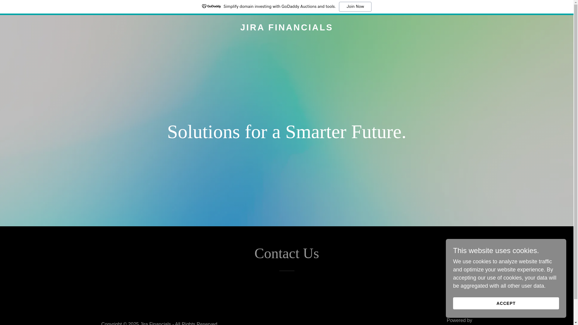 website screenshot of https://jirafinancials.com/