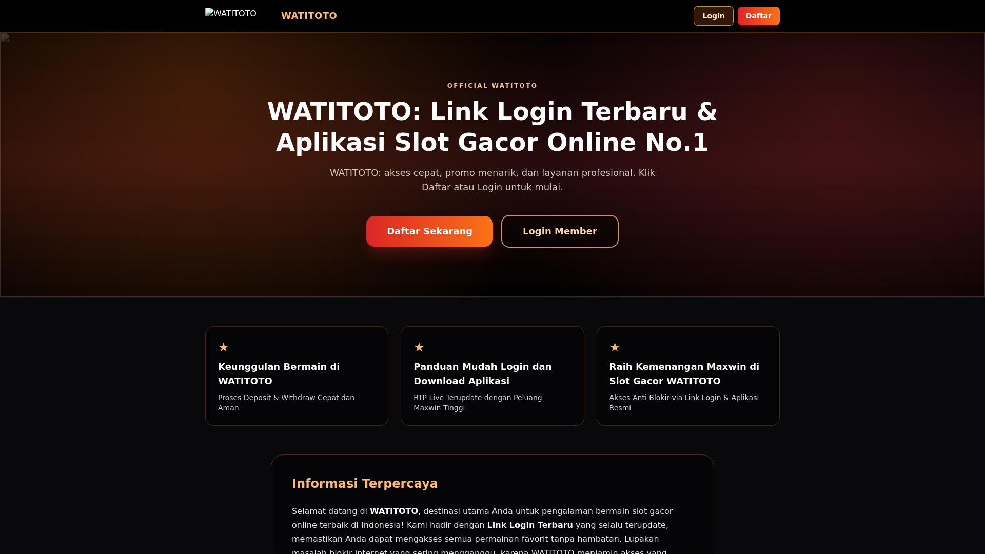 website screenshot of https://watitoto-login-terbaru.pages.dev/