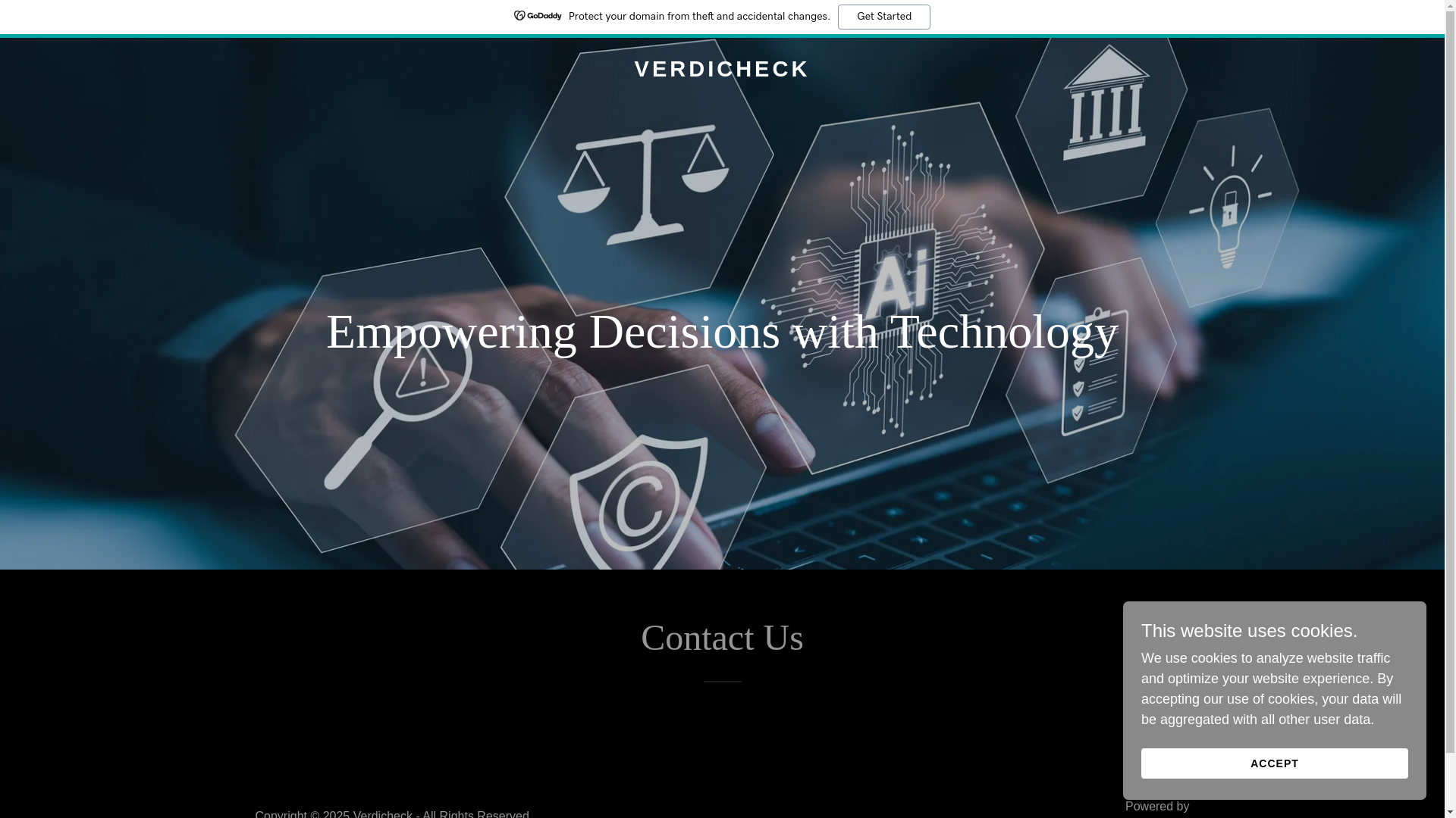 website screenshot of https://verdicheck.xyz/