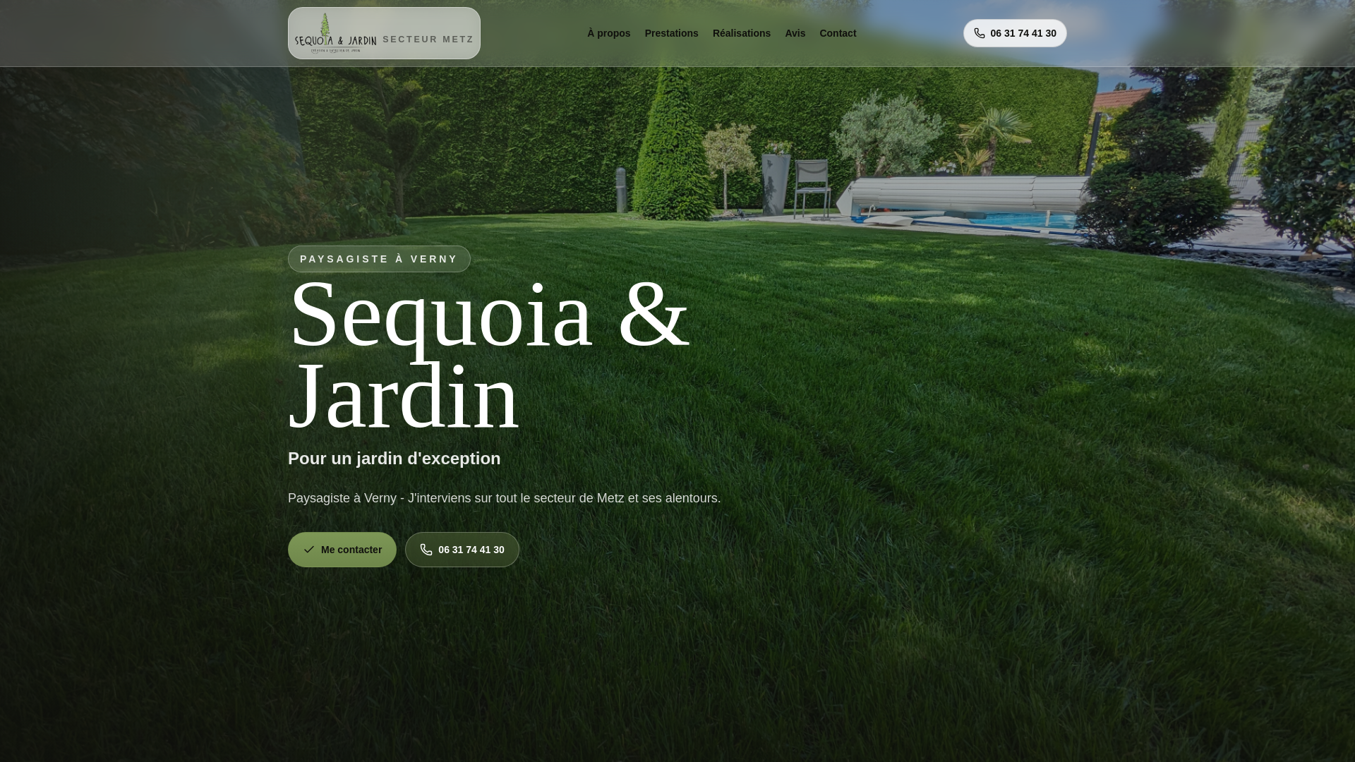 website screenshot of https://sequoiaetjardin.fr