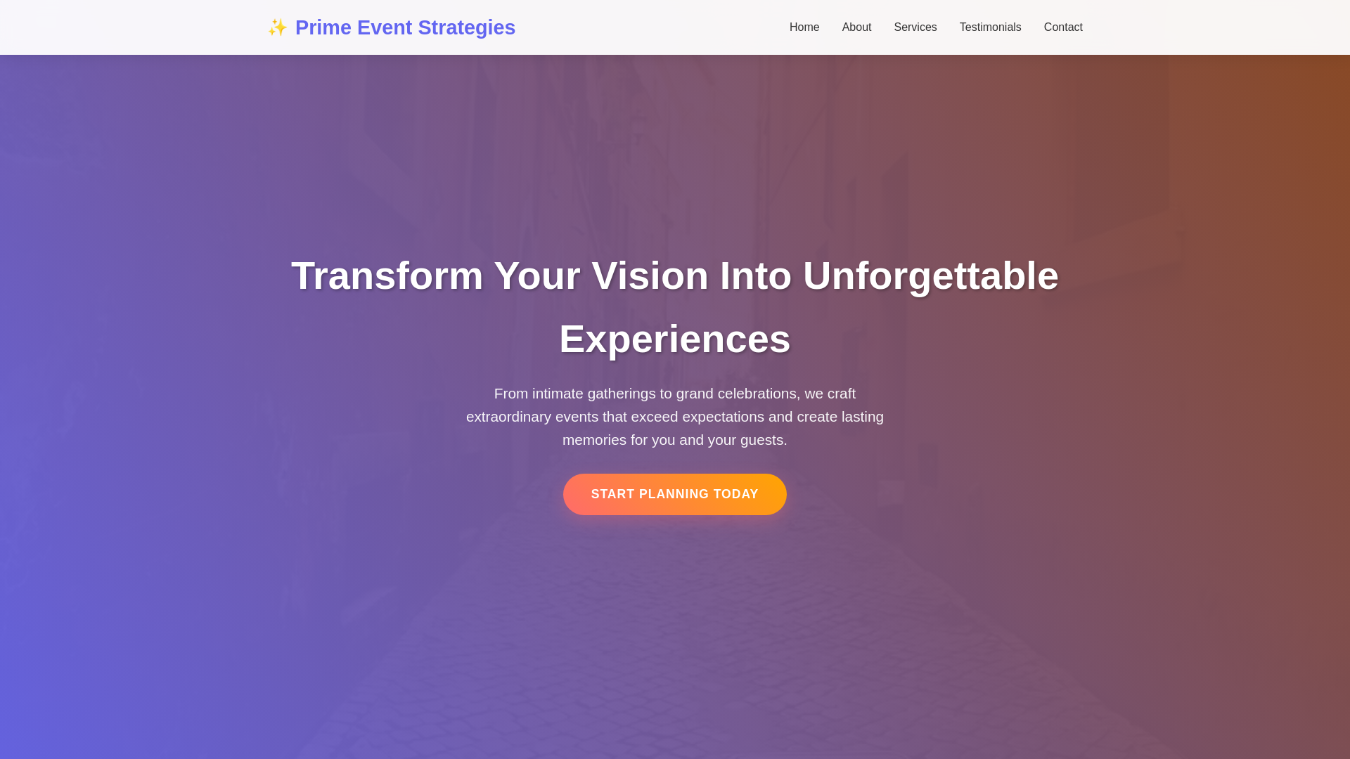 website screenshot of https://primeeventstrategies.xyz/