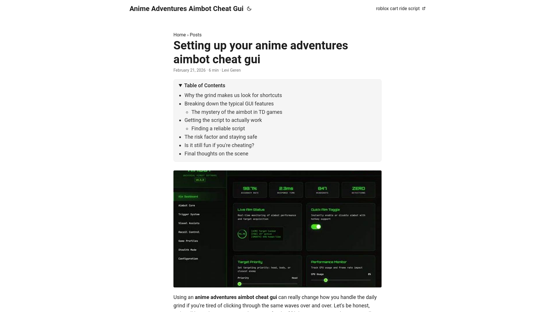 website screenshot of https://anime-adventures-aimbot-cheat-gui.pages.dev/