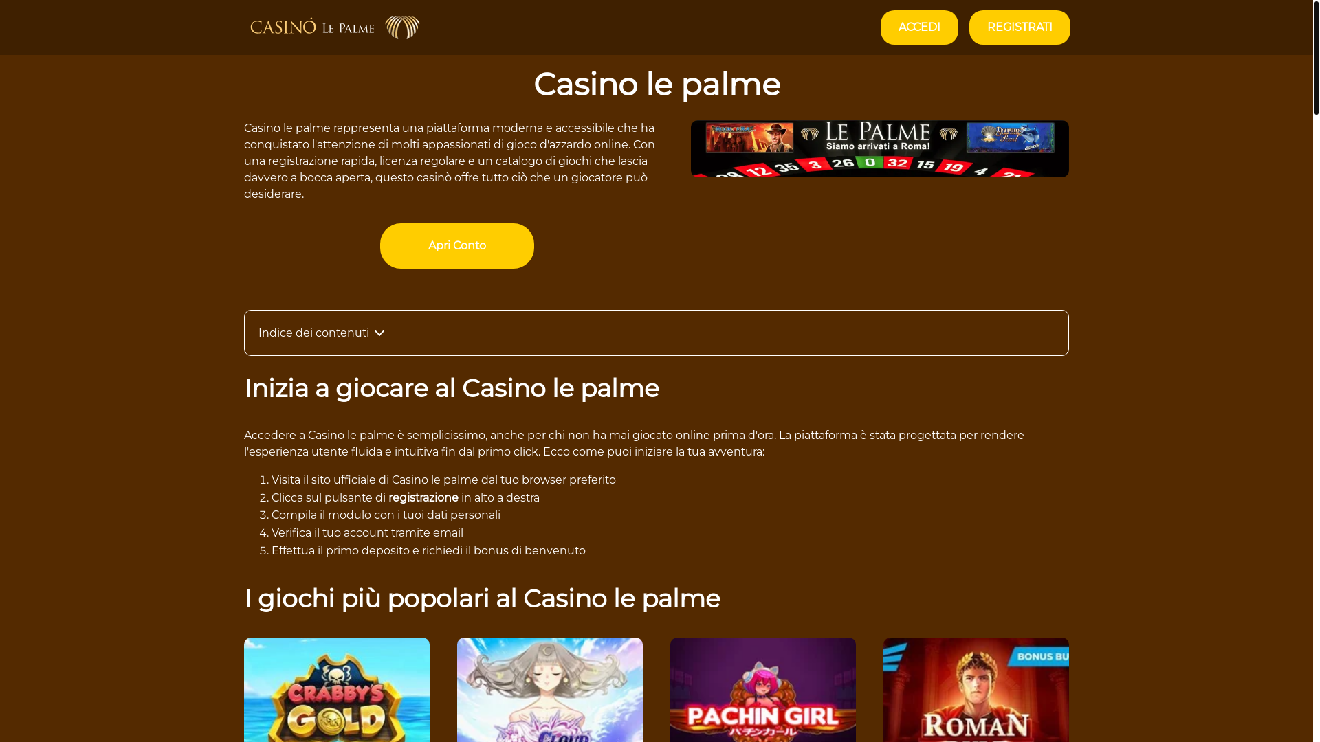website screenshot of https://casinolepalmecasino.com/