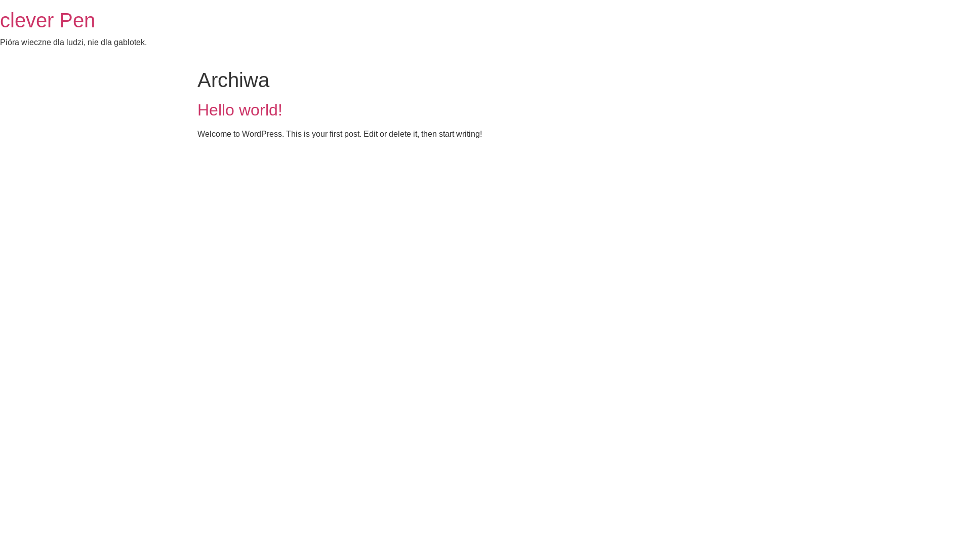 website screenshot of https://cleverpen.pl/