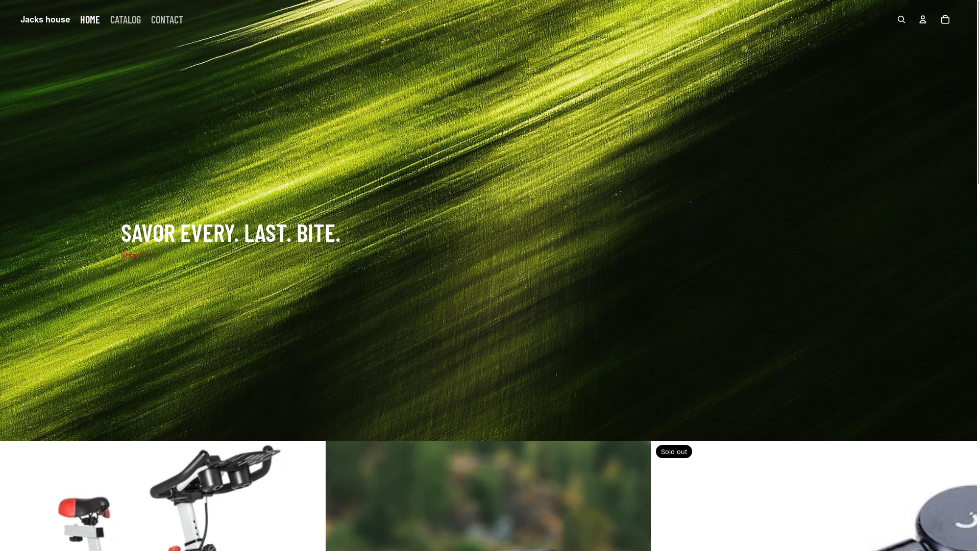website screenshot of https://jackshouse.store/