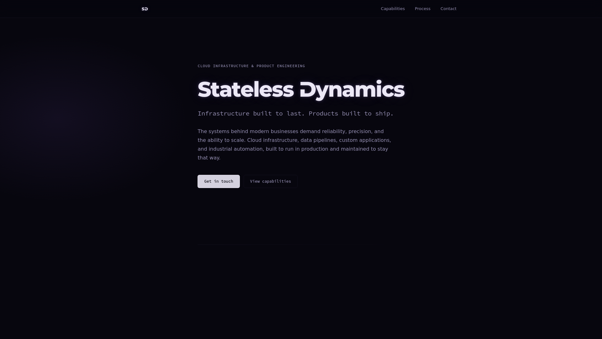 website screenshot of https://statelessdynamics.pages.dev/