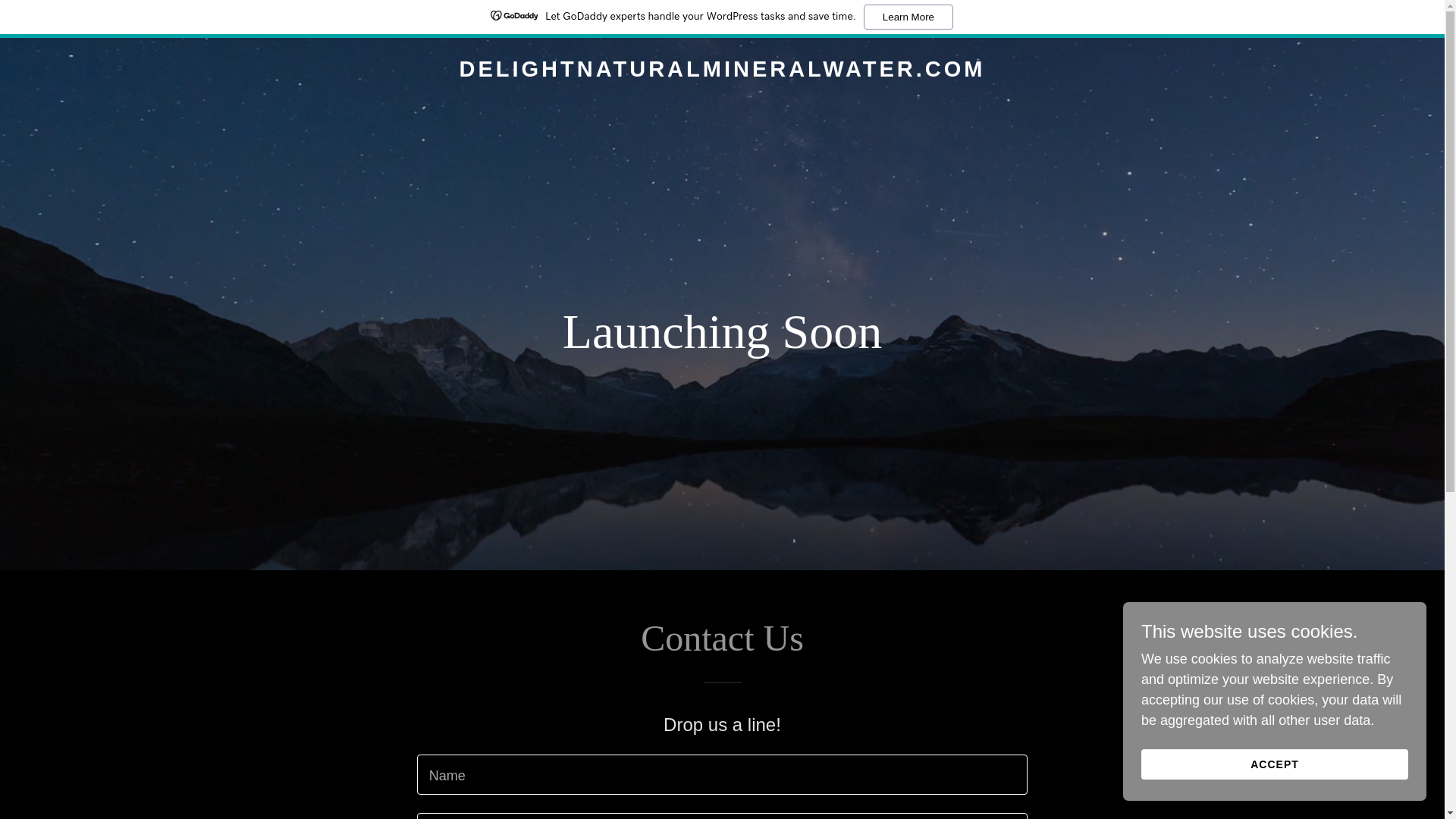website screenshot of https://delightnaturalmineralwater.com/