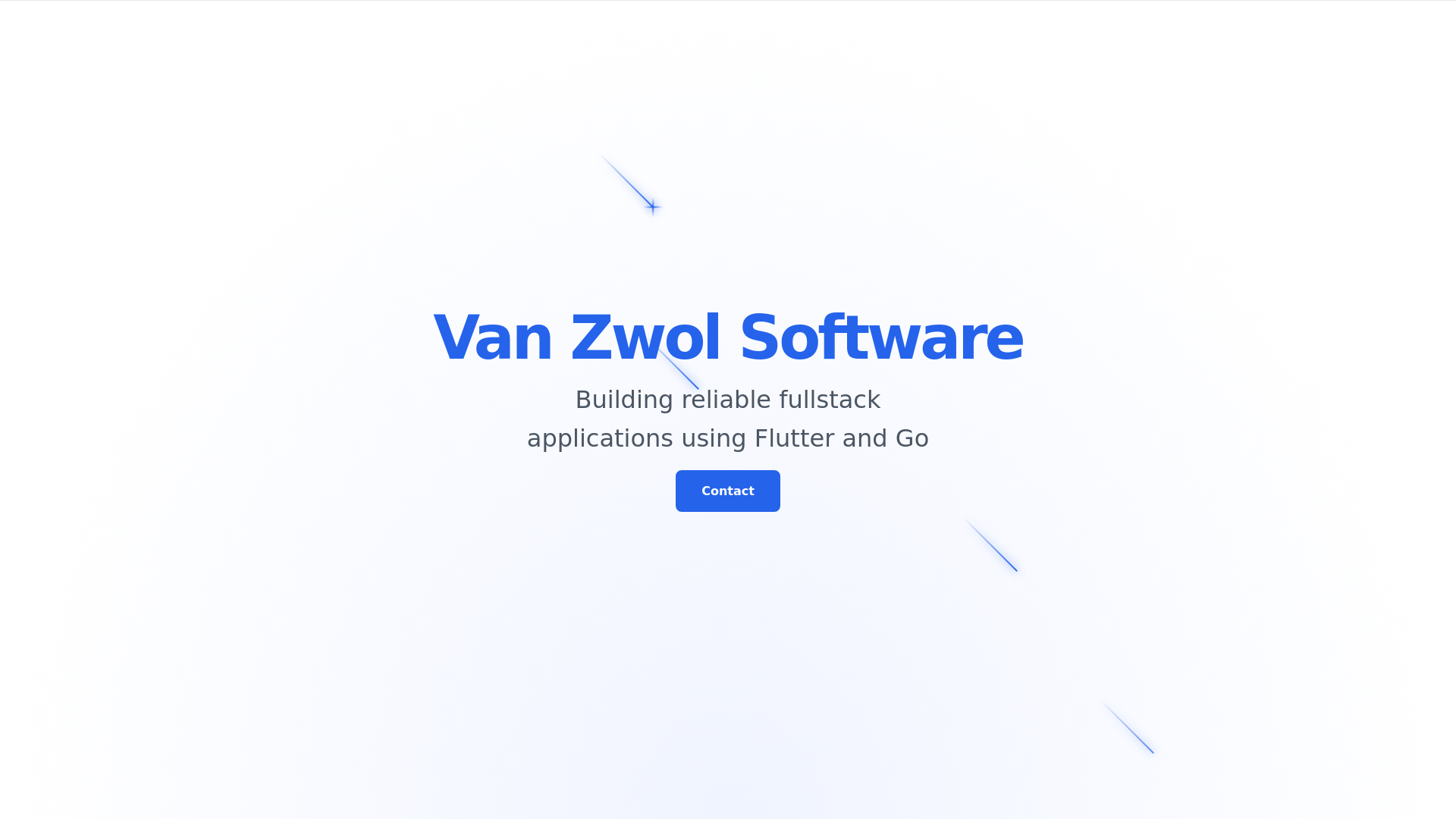 website screenshot of https://vanzwolsoftware.nl/