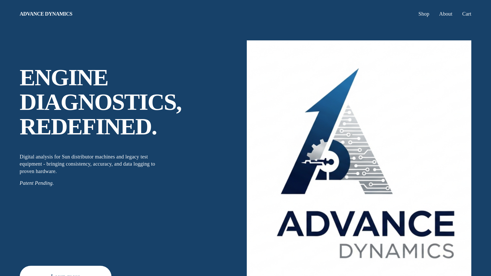 website screenshot of https://advancedynamicsllc.com/