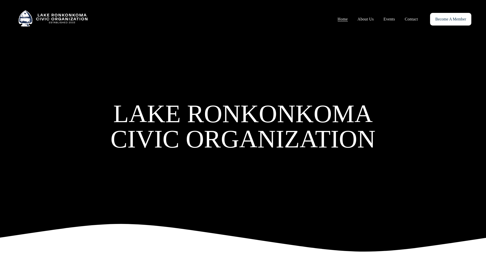 website screenshot of https://lakeronkonkomacivicorg.com/