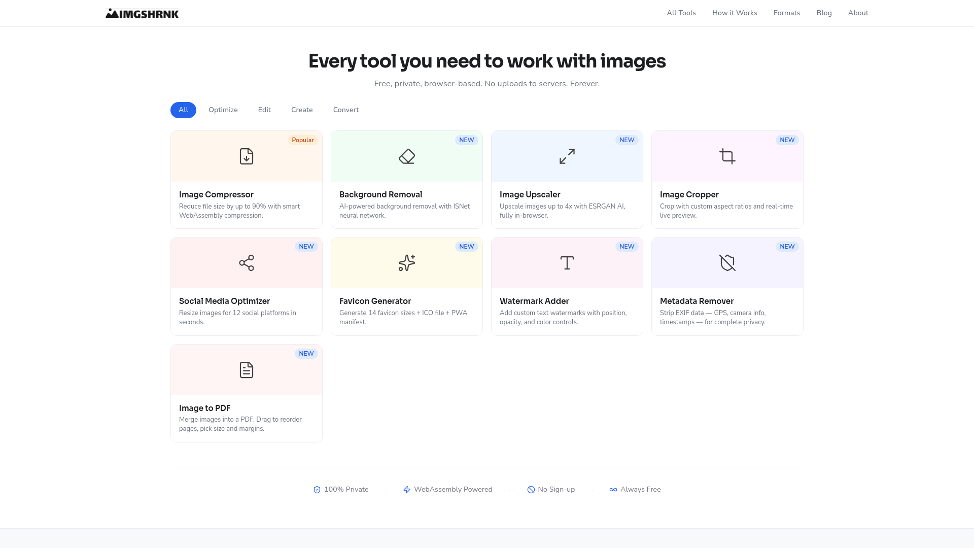 website screenshot of https://fast-image-compress.pages.dev/