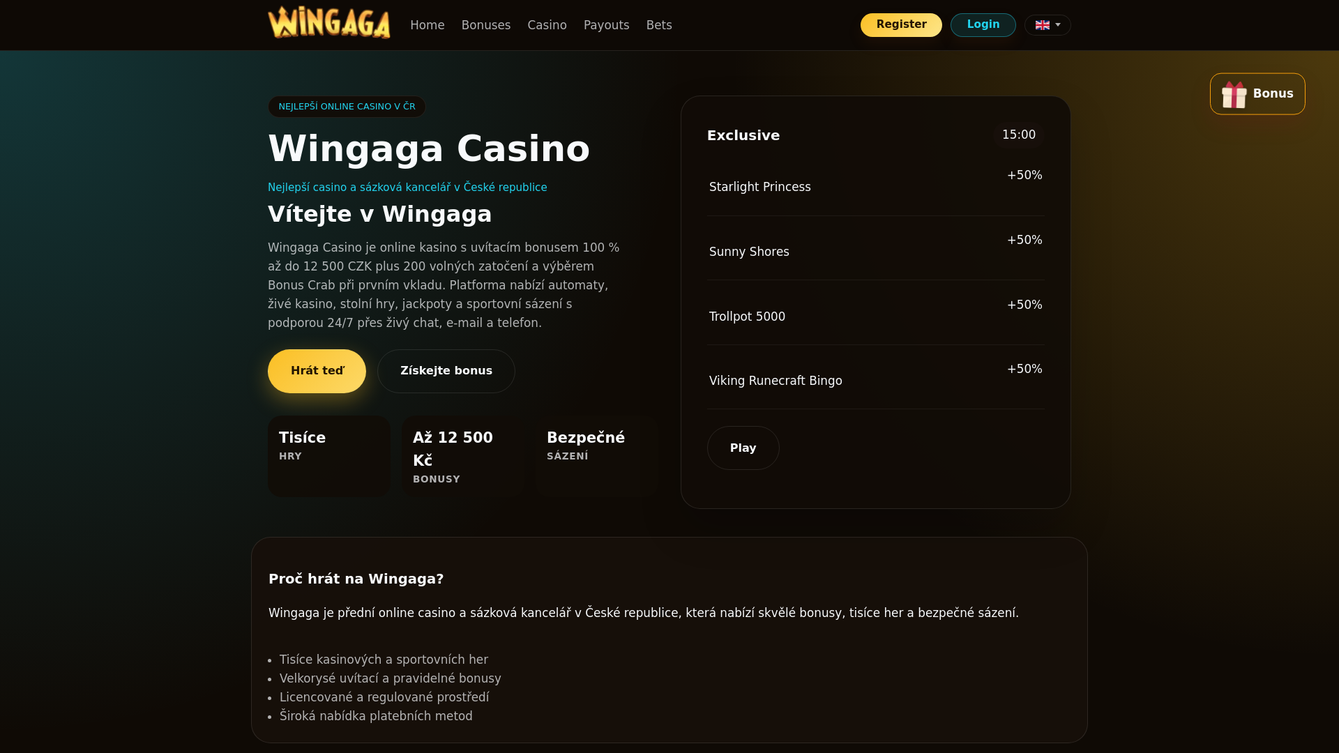 website screenshot of https://wingaga-cz-1.pages.dev/