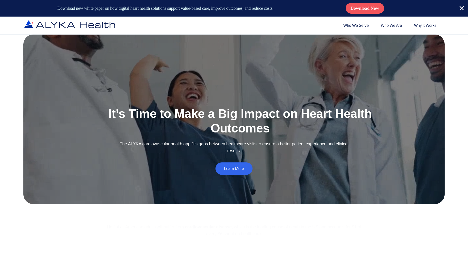 website screenshot of https://getalykahealth.org/