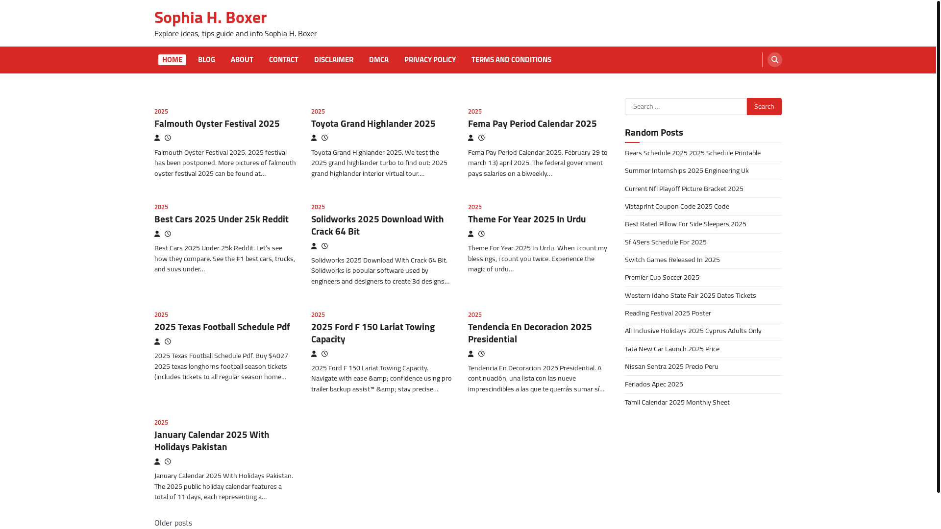 website screenshot of https://sophiahboxer.pages.dev/