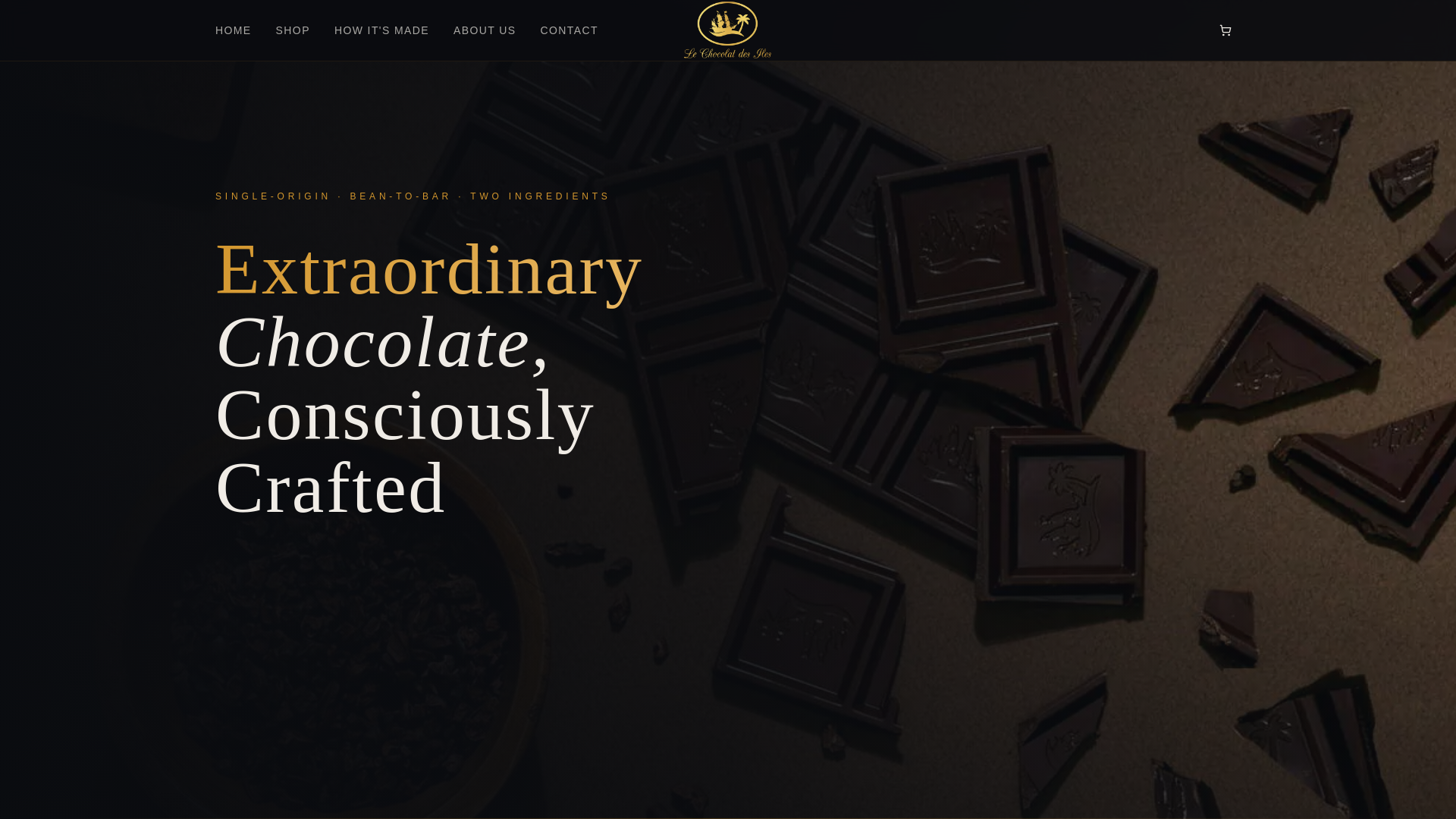 website screenshot of https://lechocolatdesiles.store