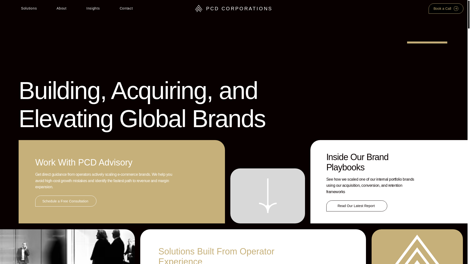 website screenshot of https://pcdcorporations.com/