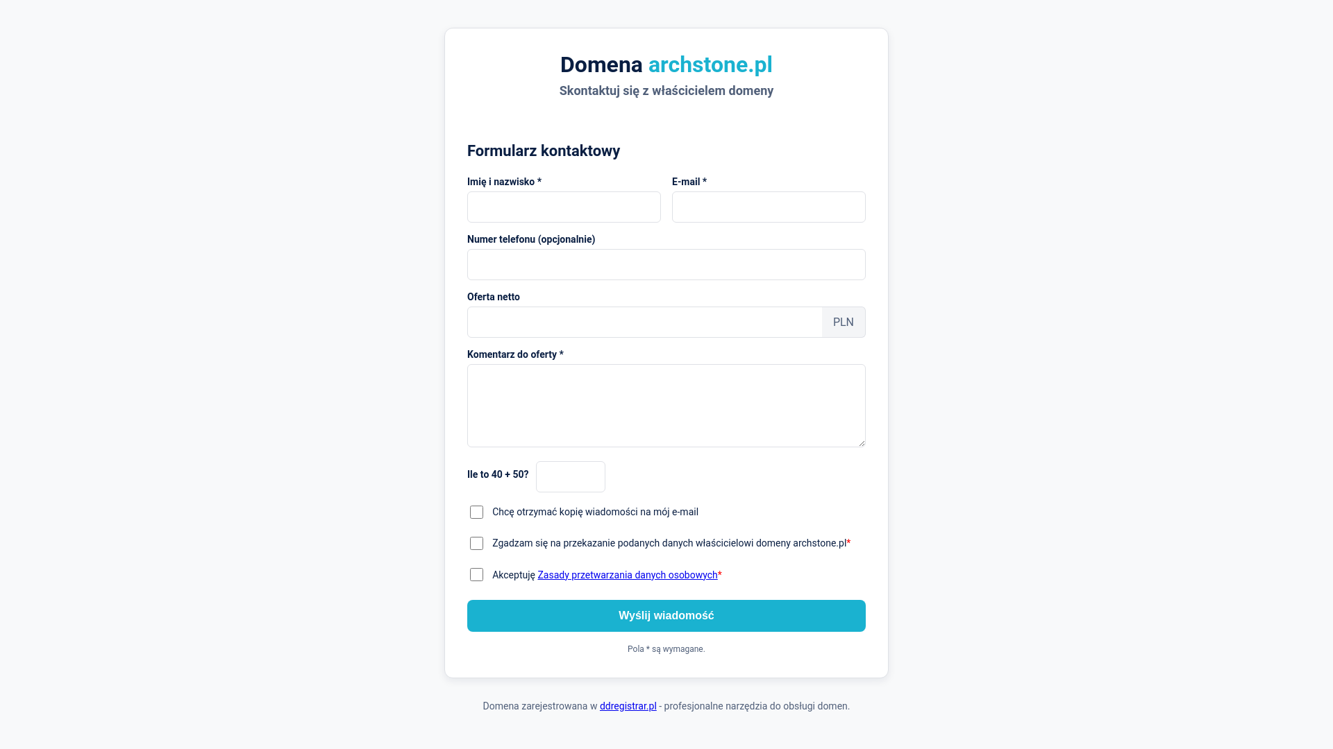 website screenshot of https://archstone.pl/