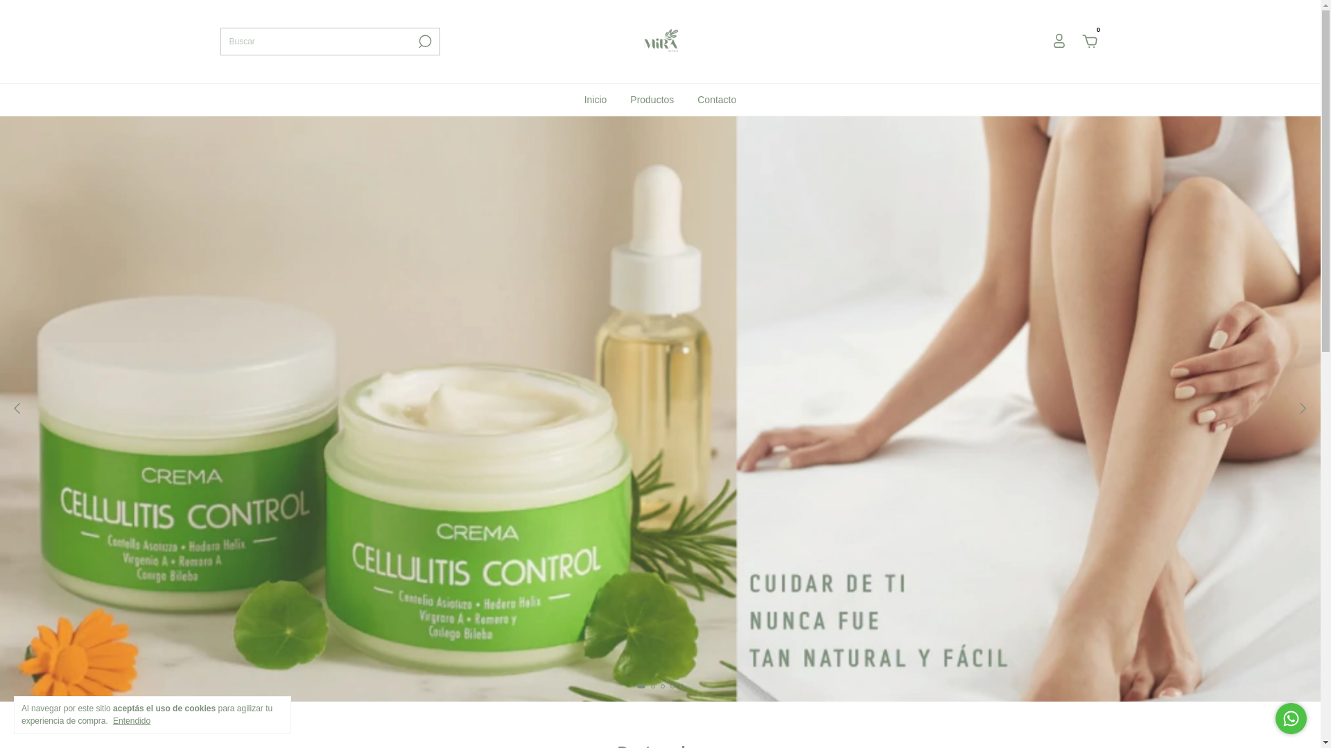 website screenshot of https://miranatural.com.ar/