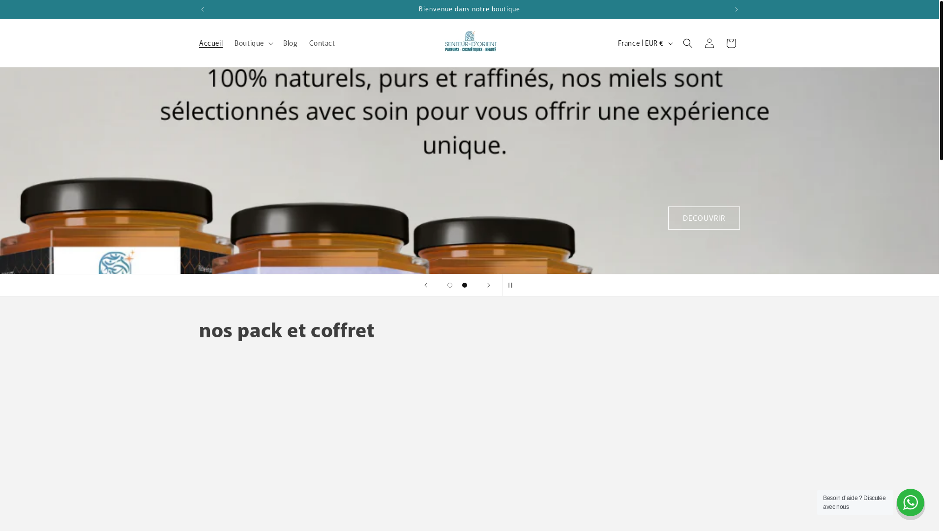 website screenshot of https://senteurdorient.net/