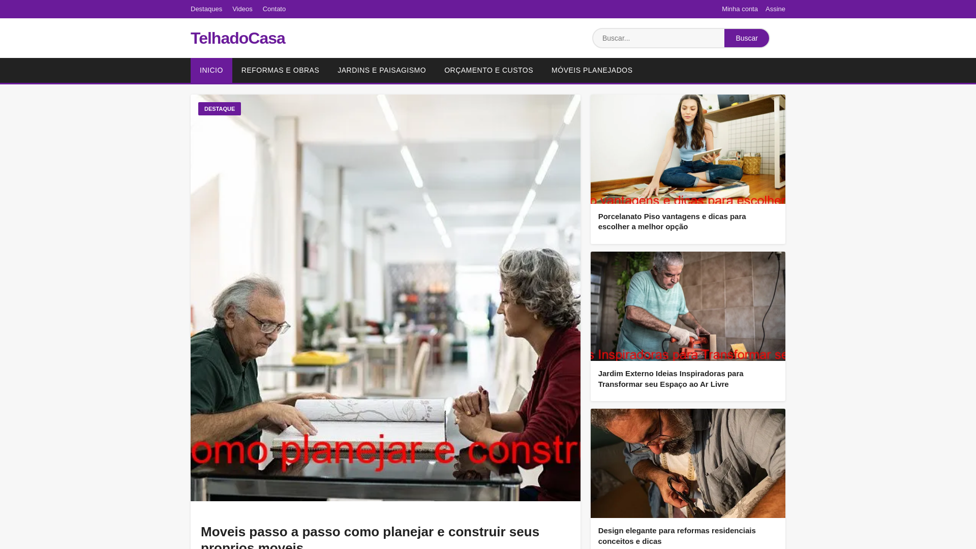 website screenshot of https://telhadocasa1.com