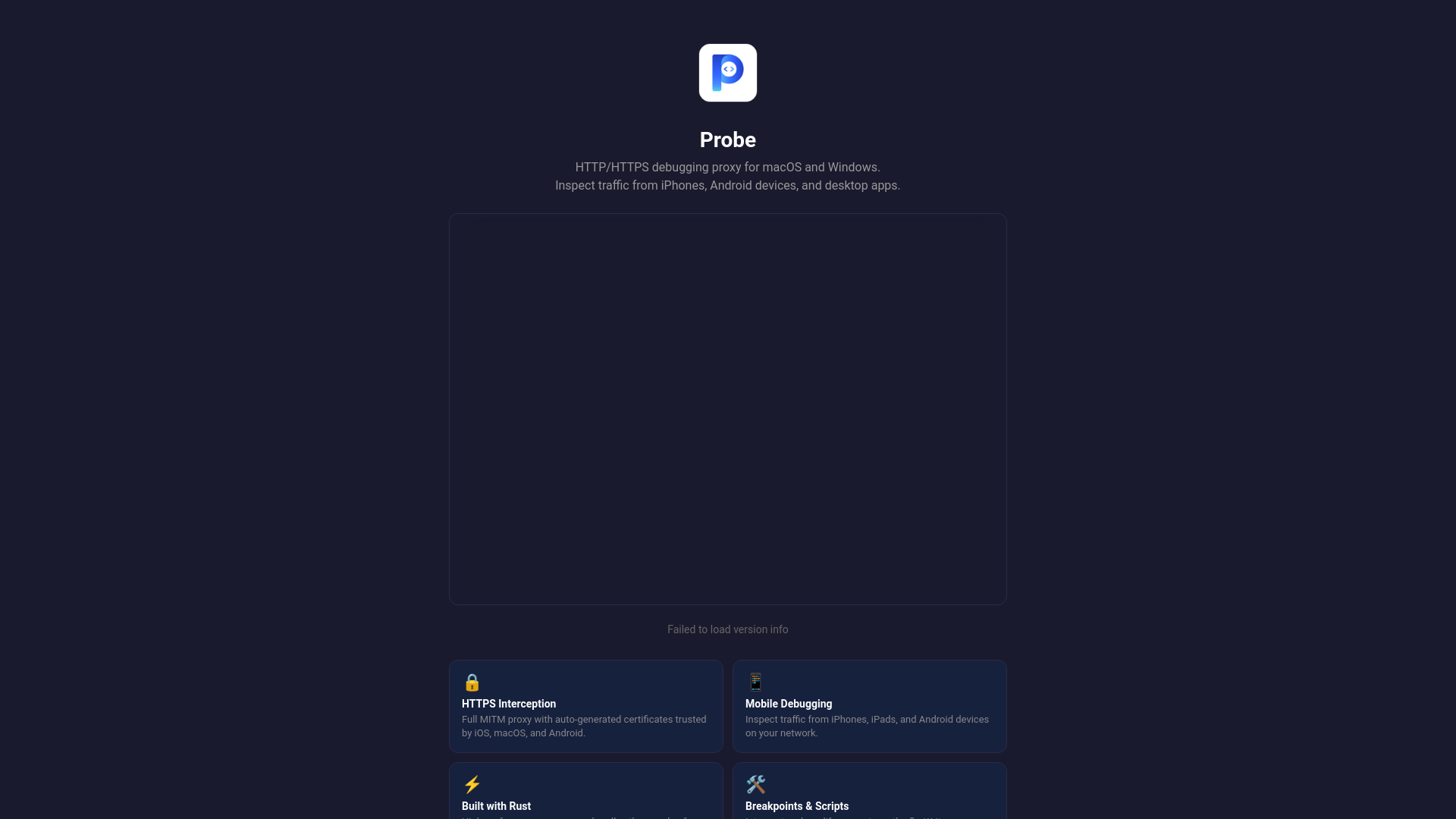 website screenshot of https://useprobe.app/