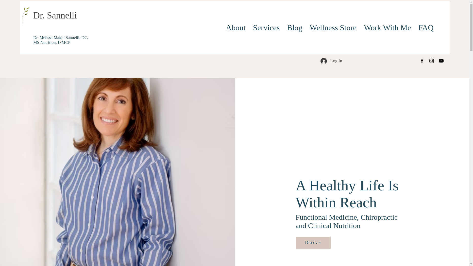 website screenshot of https://drsannelli.com/