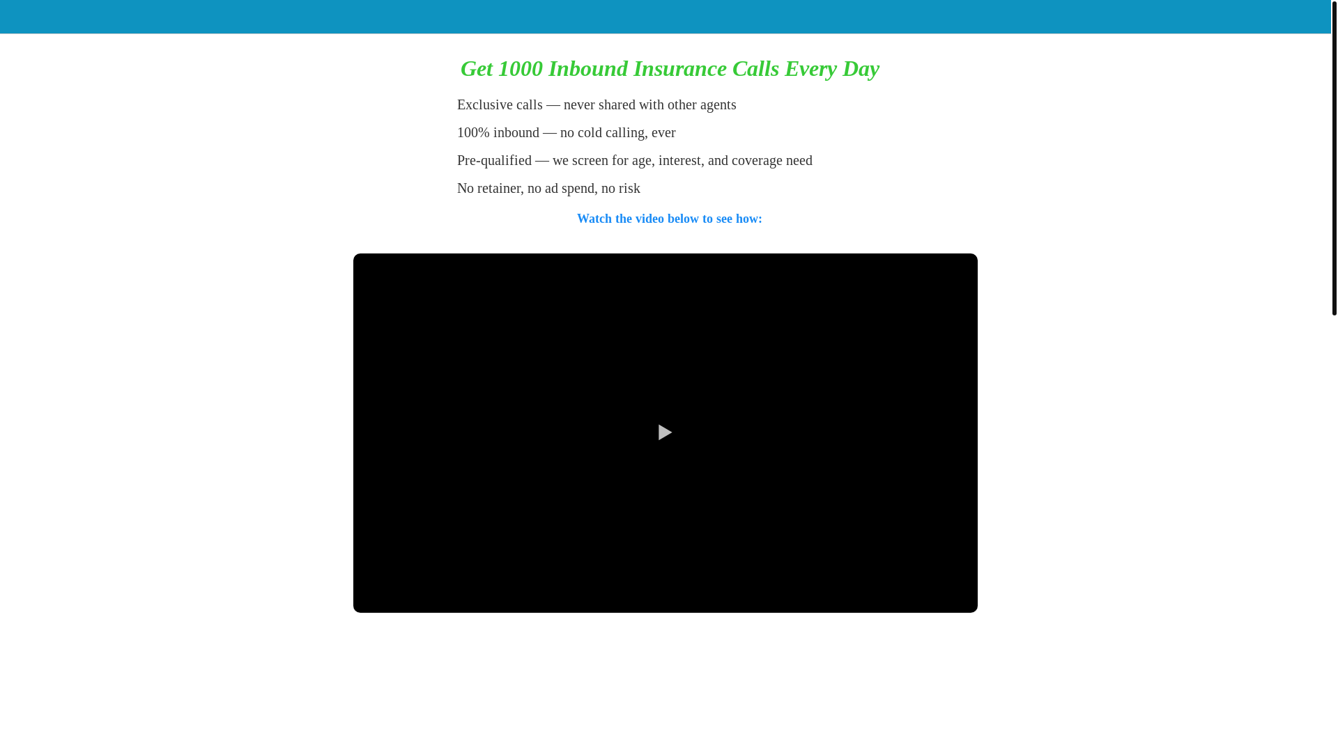 website screenshot of https://myinsuranceinboundcalls.net/