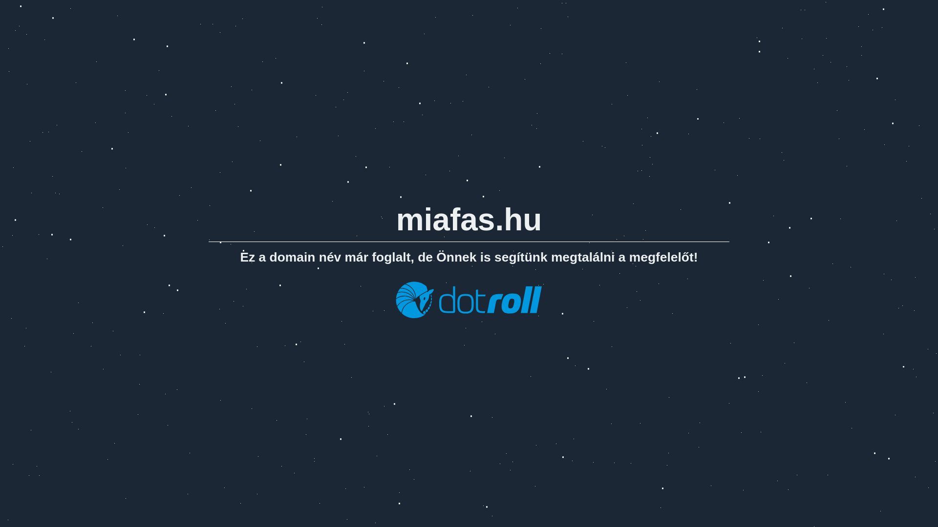 website screenshot of https://miafas.hu/