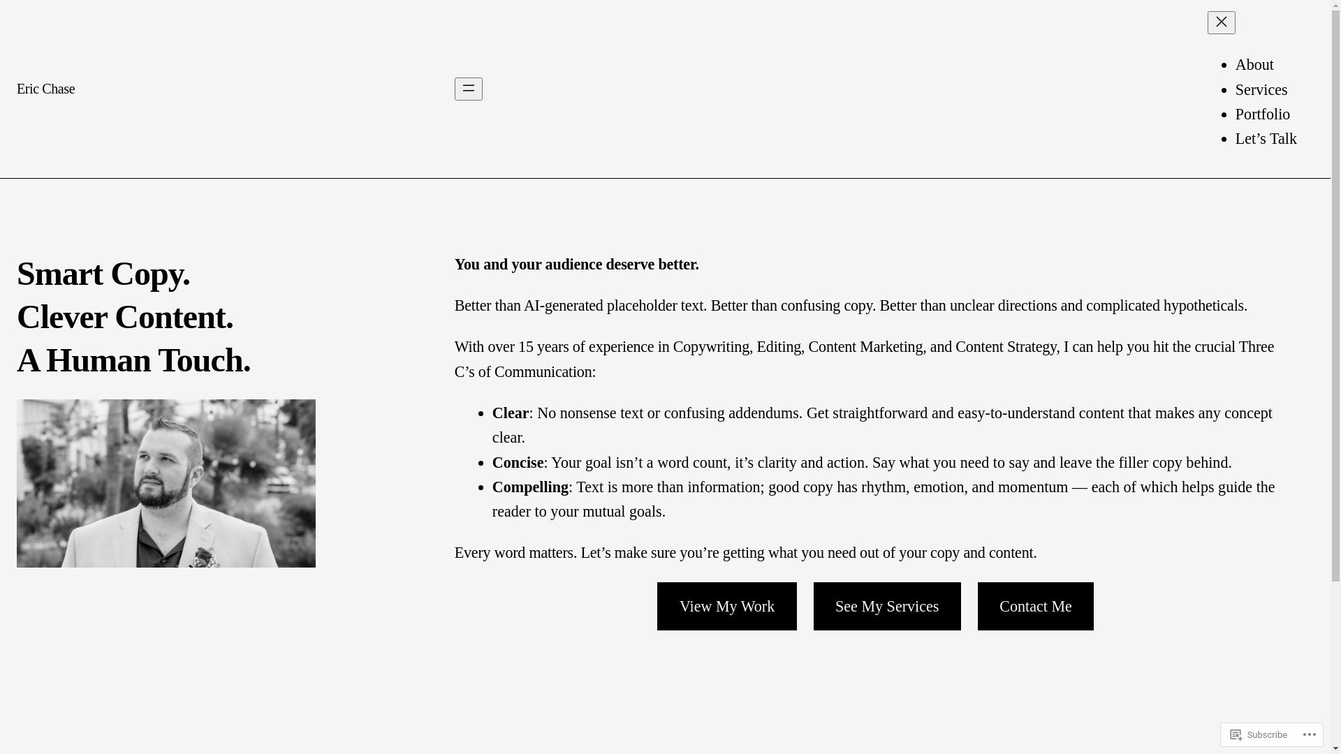 website screenshot of https://ericchase.me/