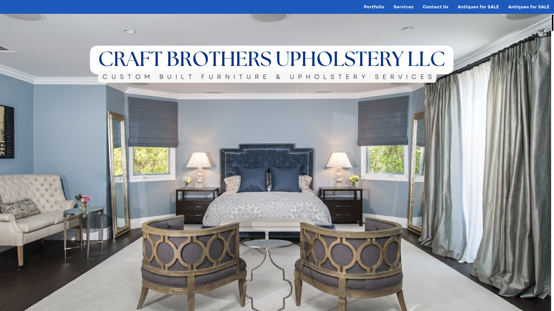 website screenshot of https://craftbrosupholsteryllc.com/