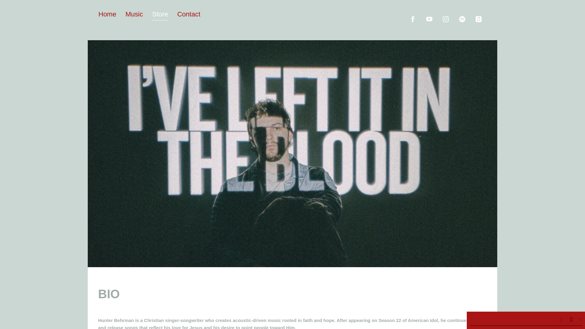 website screenshot of https://hunterbehrmanmusic.net/