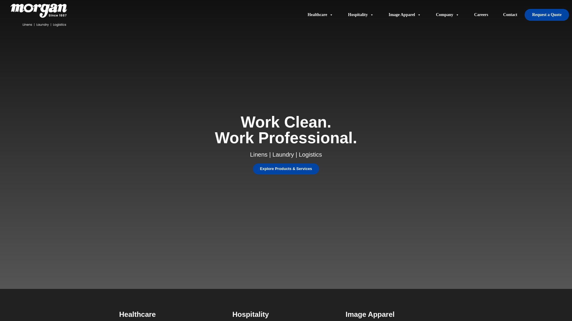 website screenshot of https://morganservicesgroupusa.com/