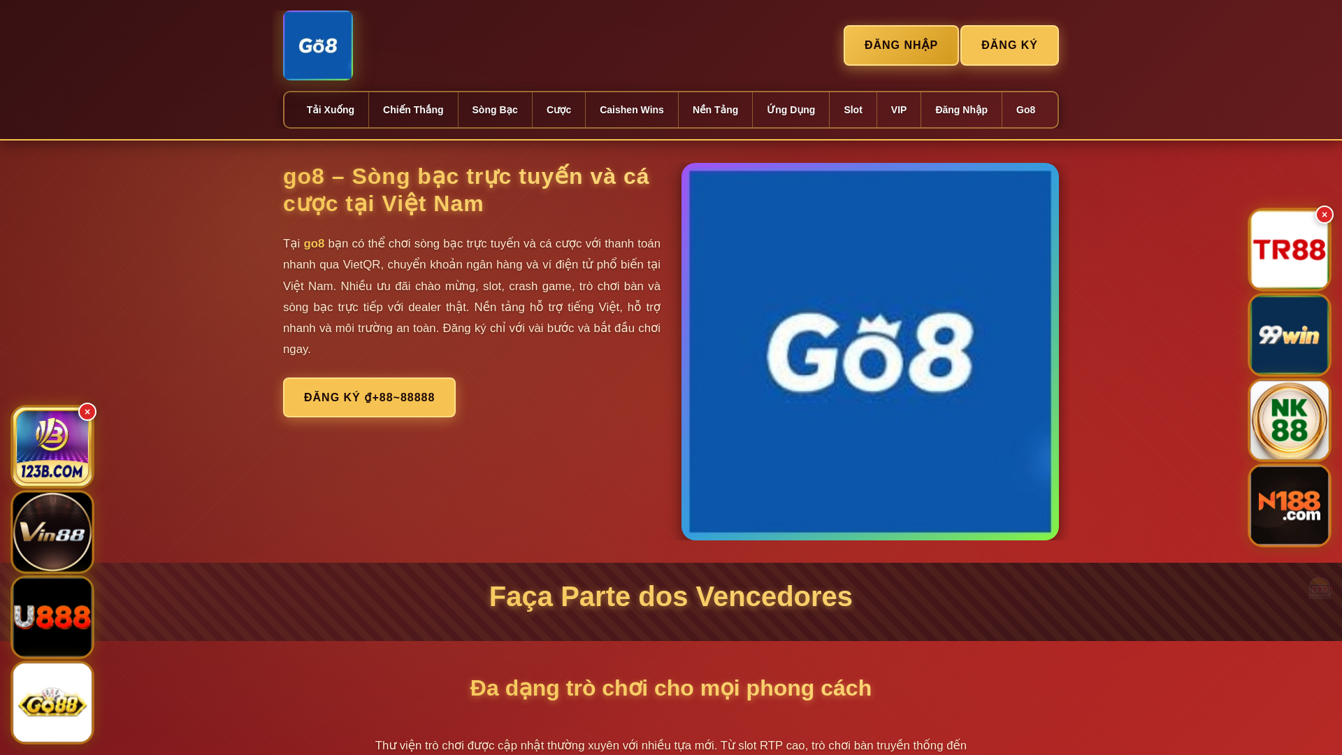 website screenshot of https://go8hai.com/