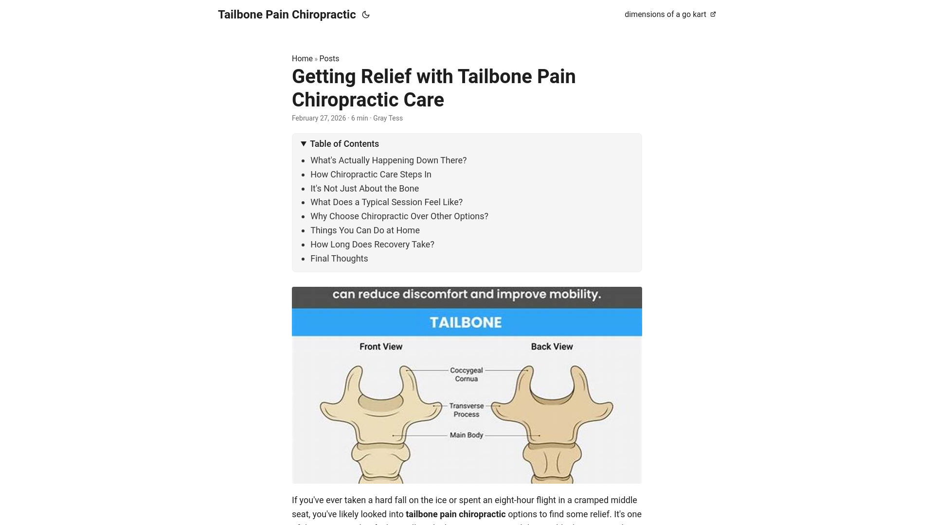 website screenshot of https://tailbone-pain-chiropractic.pages.dev/