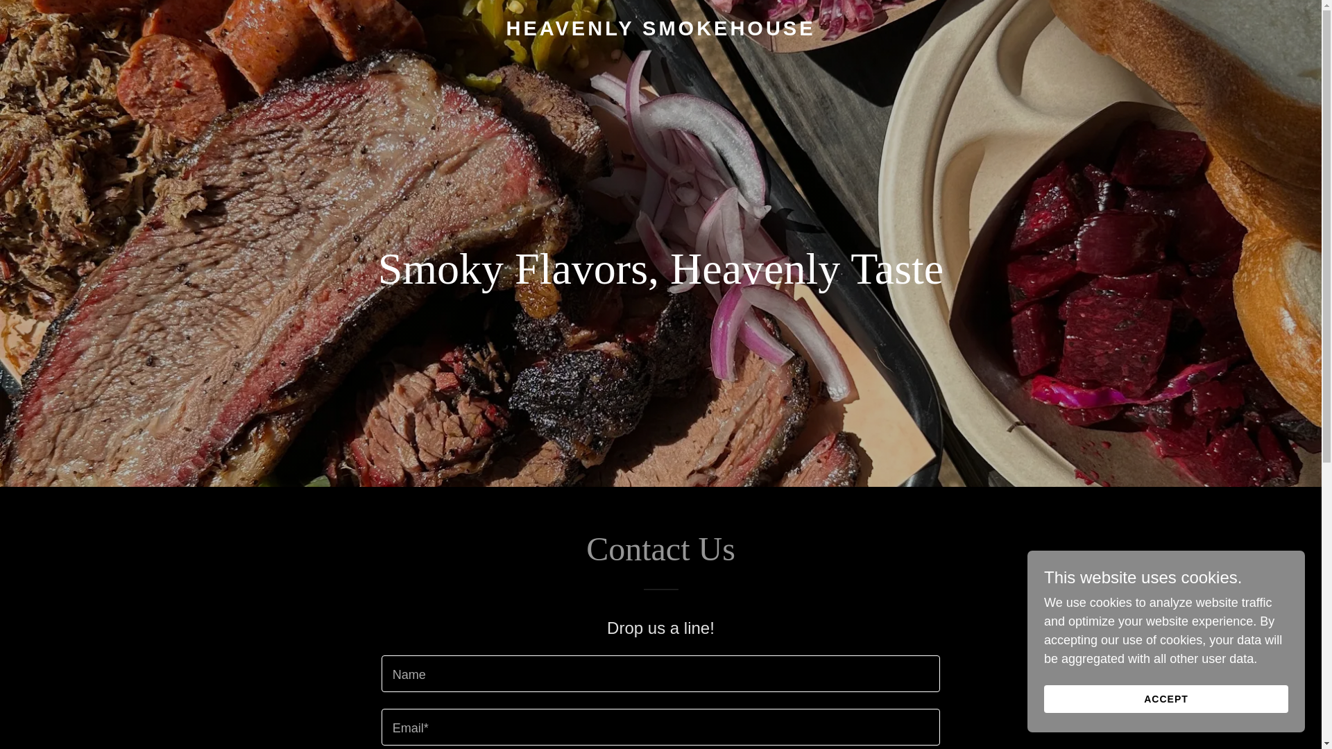 website screenshot of https://heavenlysmokehouse.com/