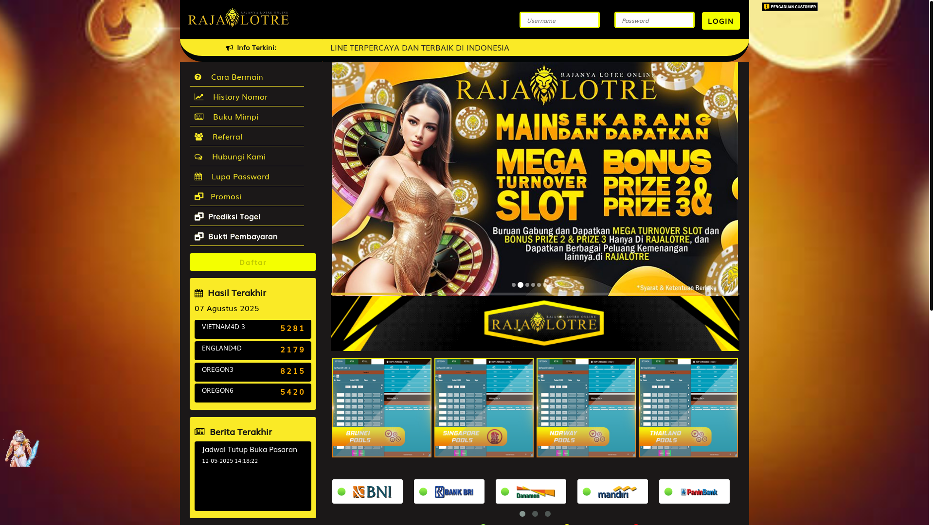 website screenshot of https://rajalotre-4.com/