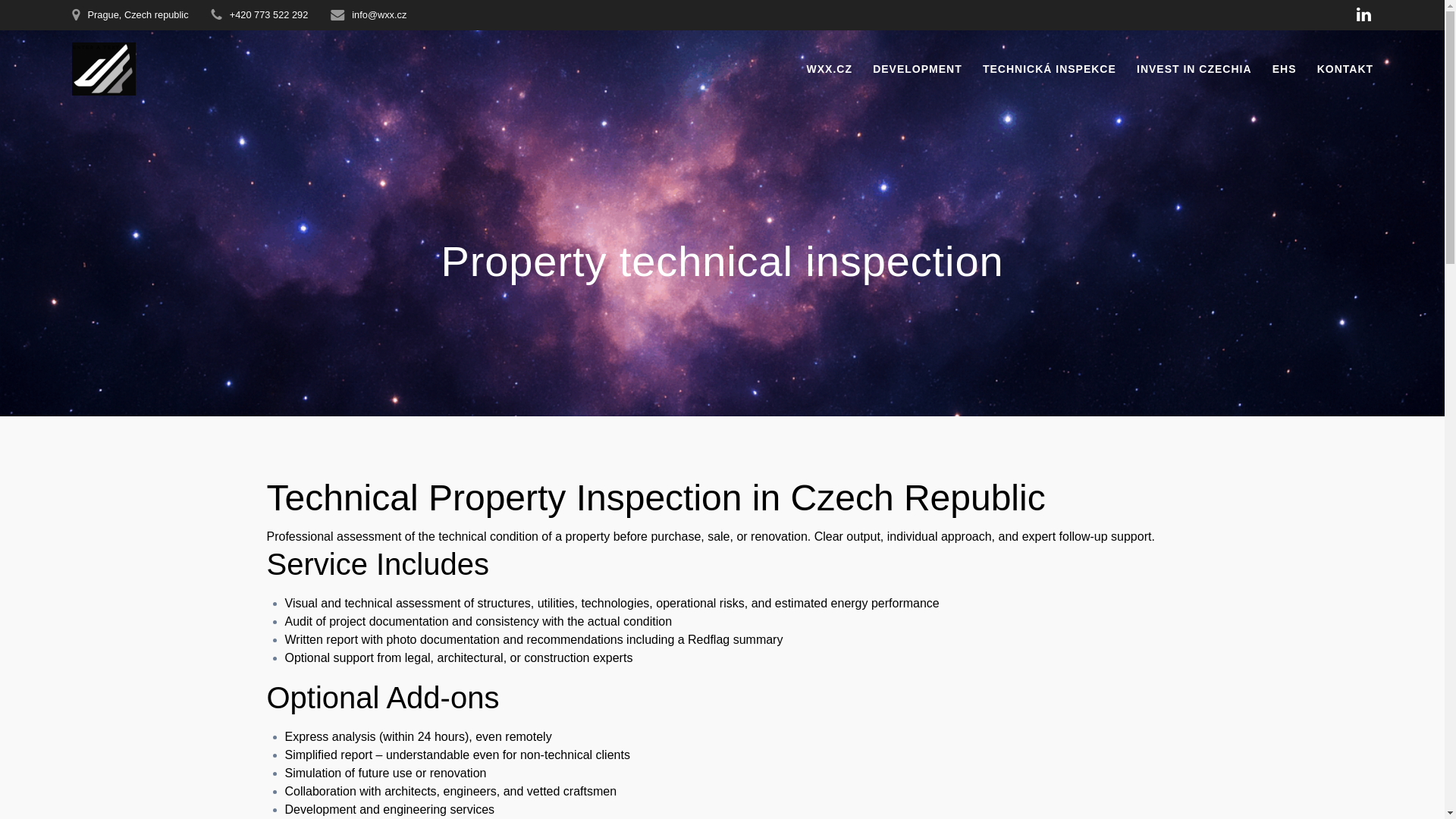 website screenshot of https://propertyinspector.cz/