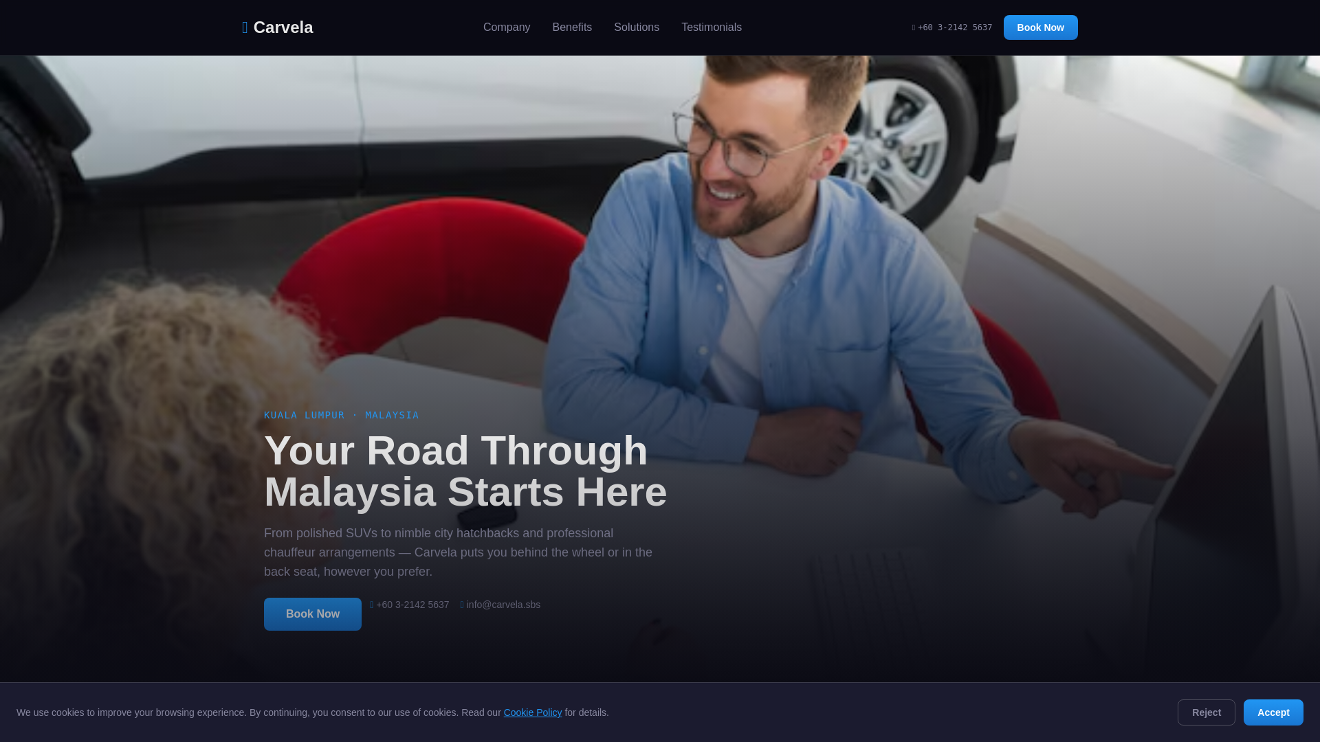 website screenshot of https://carvela.sbs/