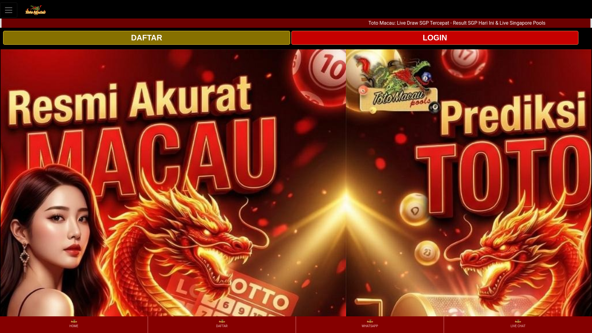 website screenshot of https://live-draw-sgp-hari-ini.pages.dev/