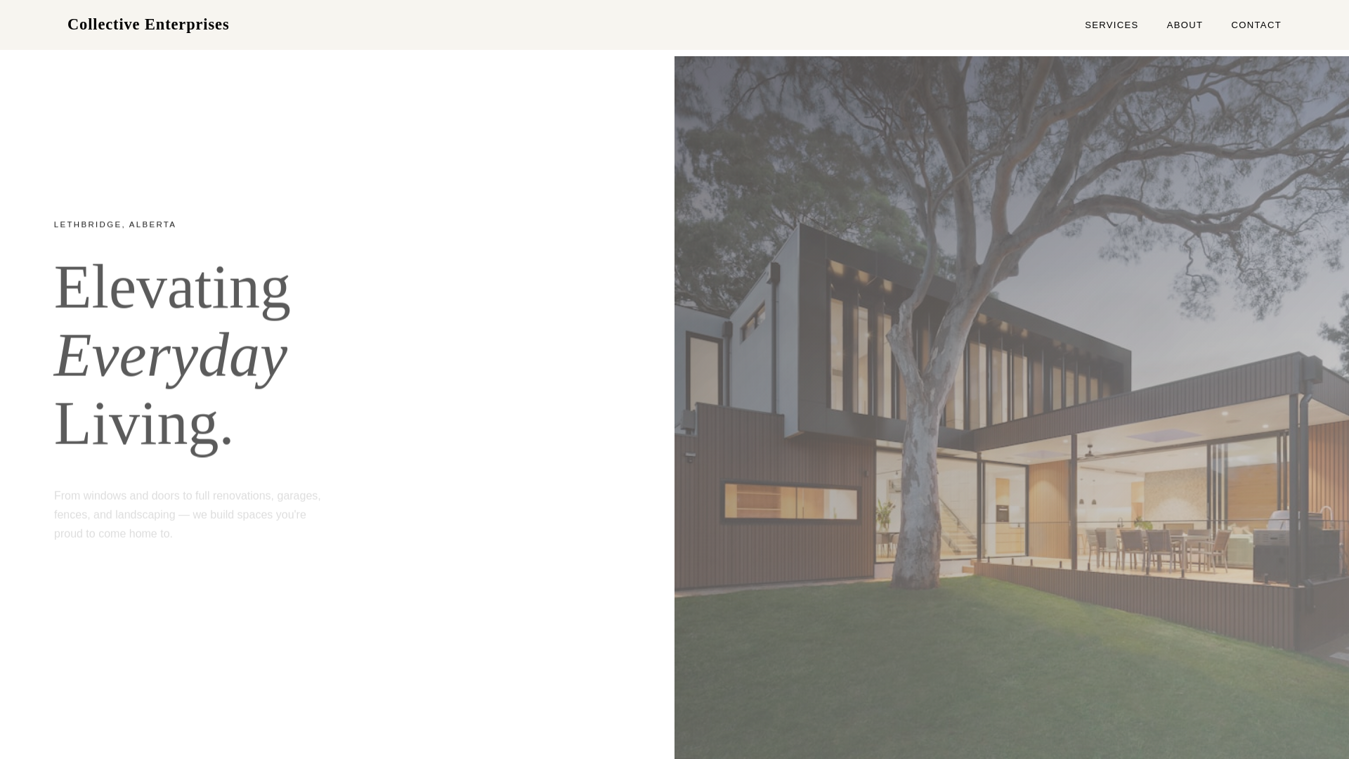 website screenshot of https://collectiveenterprises.ca