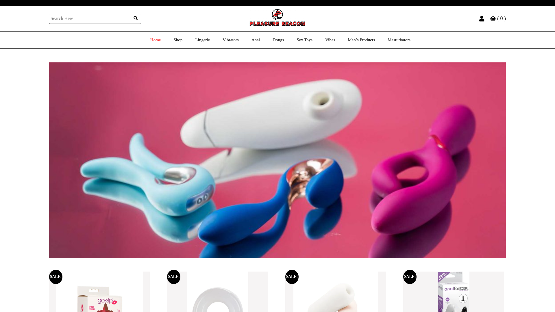 website screenshot of https://pleasurebeacon.com/