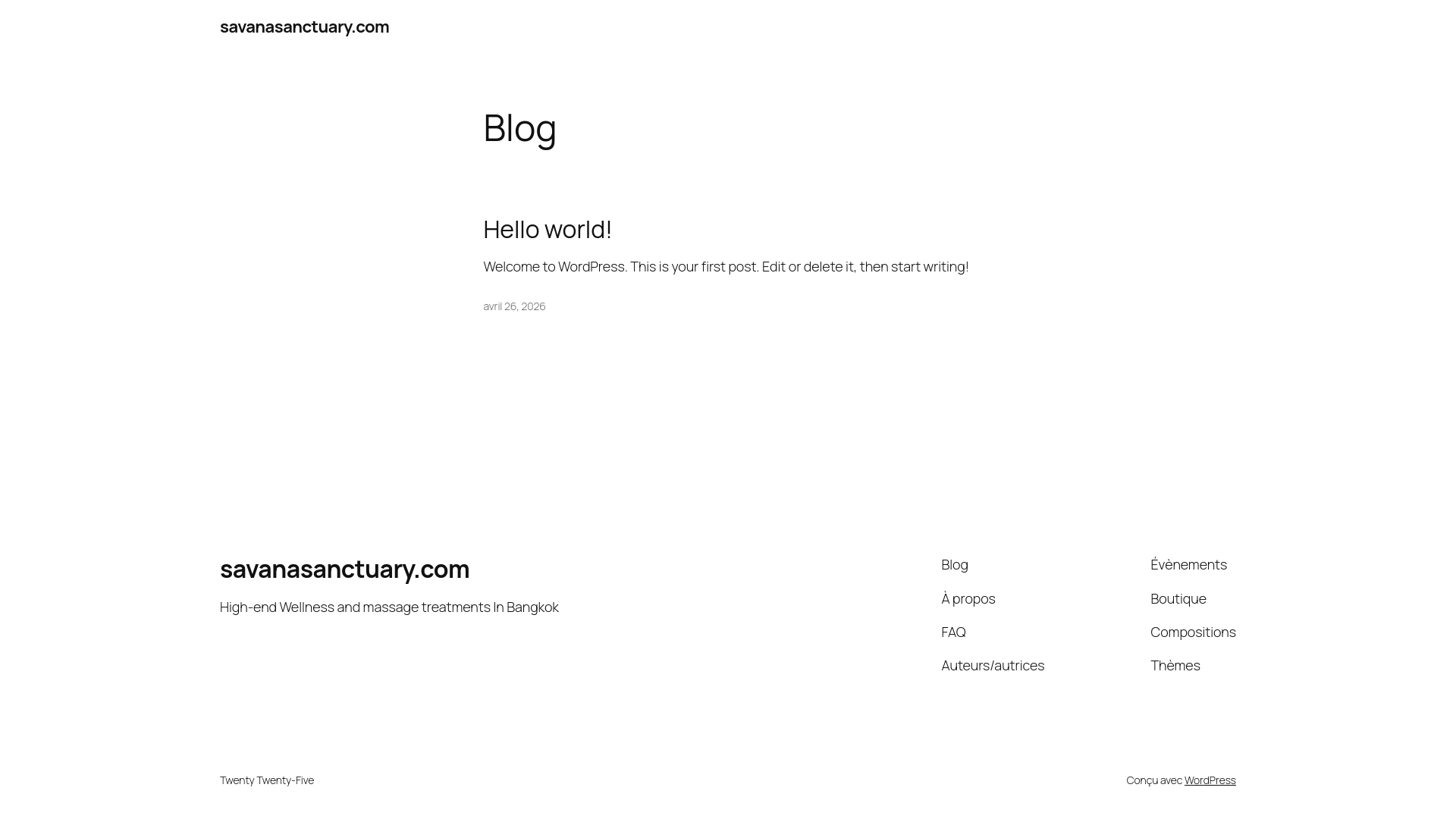 website screenshot of https://savanasanctuary.com/