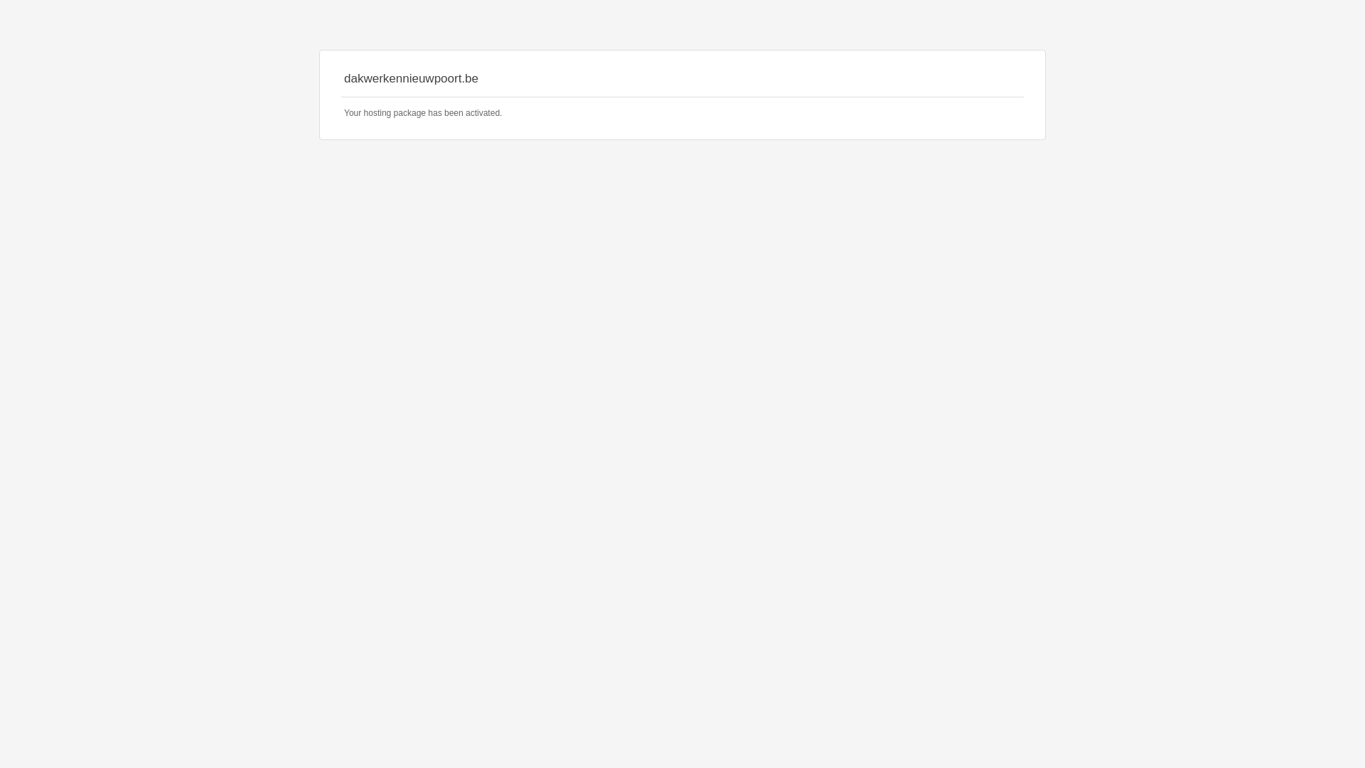 website screenshot of https://dakwerkennieuwpoort.be/