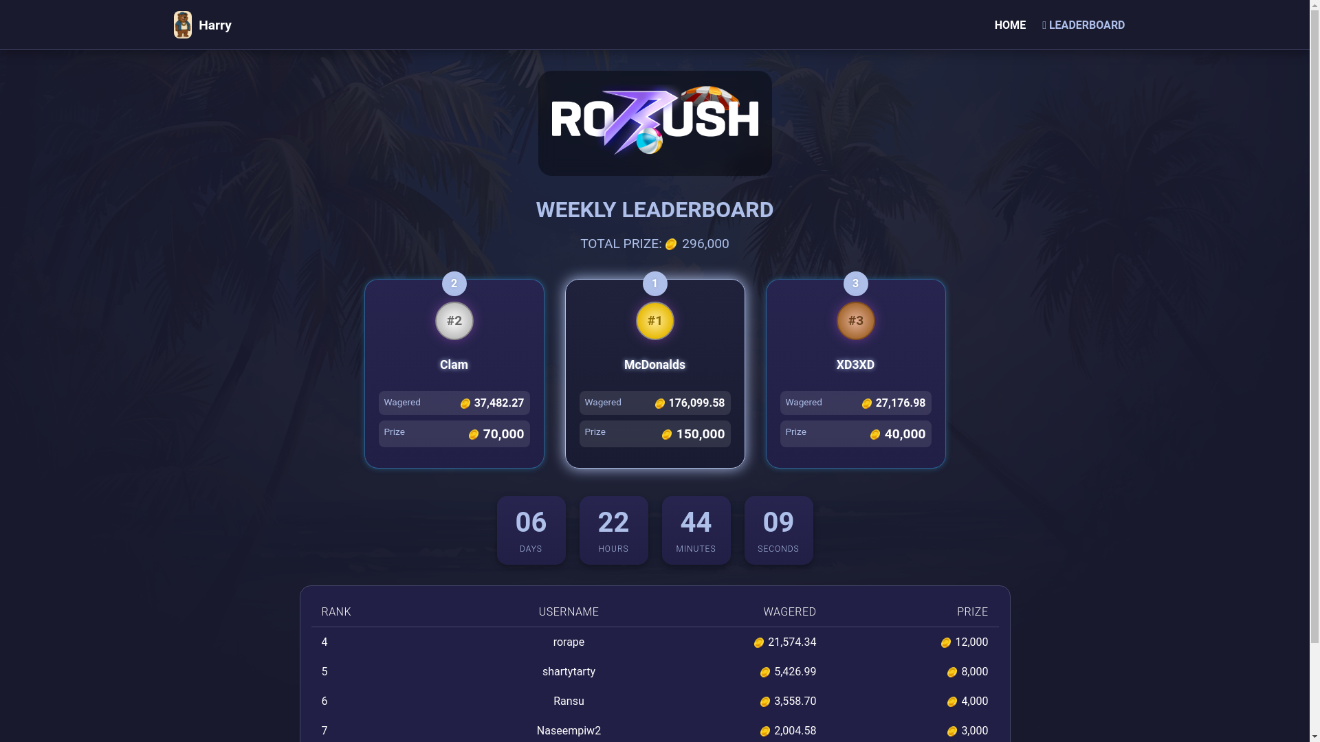 website screenshot of https://harrygambles.com/