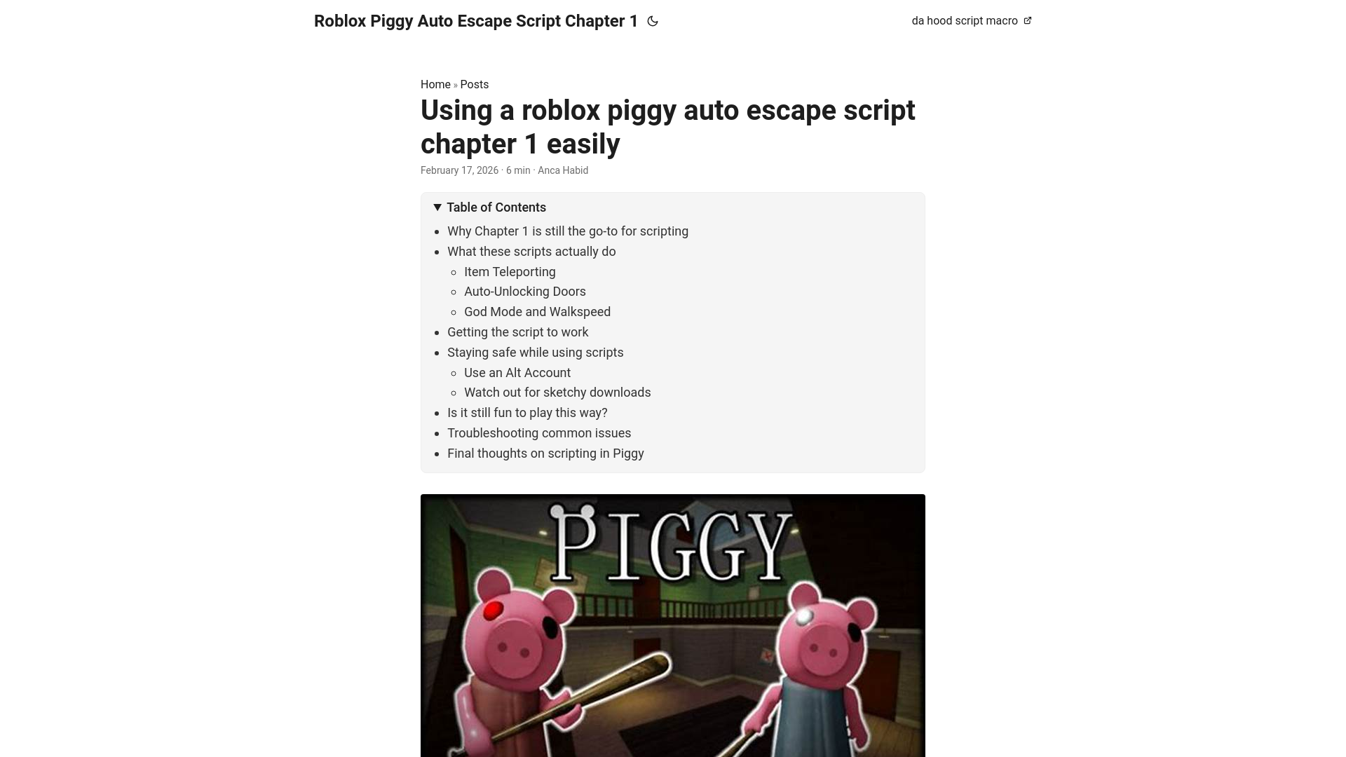 website screenshot of https://roblox-piggy-auto-escape-script-chapter-1.pages.dev/