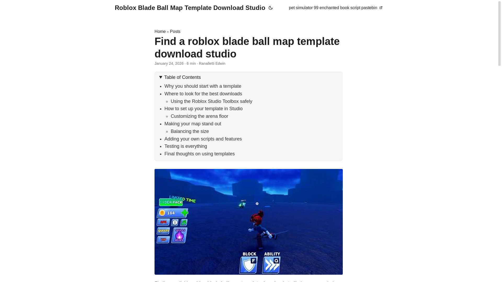website screenshot of https://roblox-blade-ball-map-template-download-studio.pages.dev/