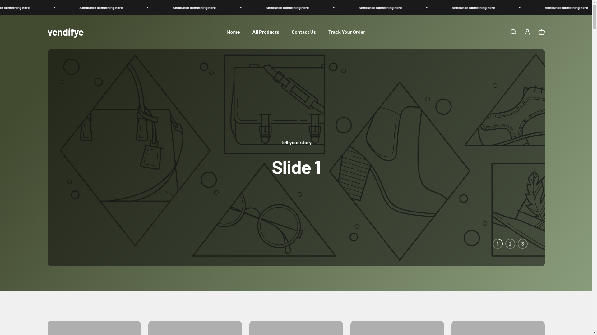 website screenshot of https://vendifye.shop/