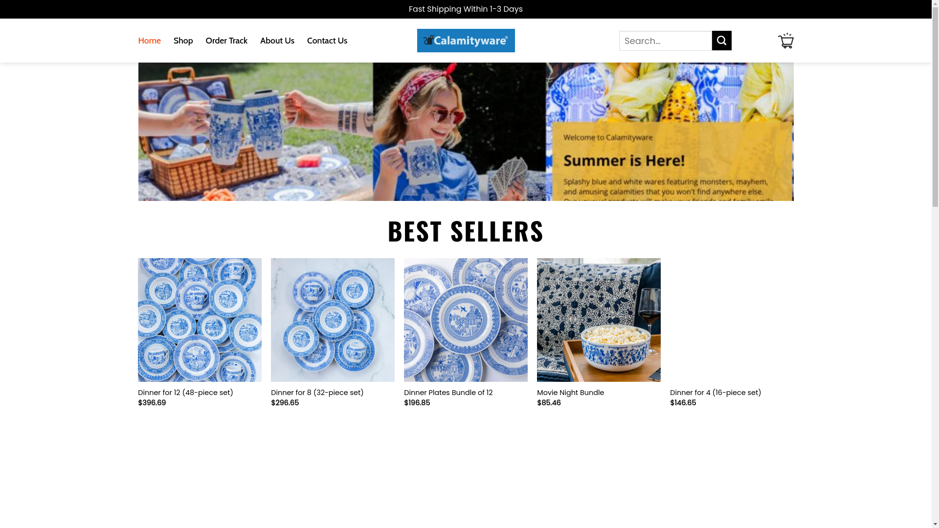 website screenshot of https://mycalamityware.shop/